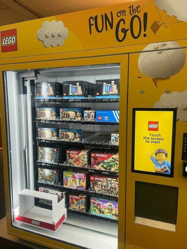 LEGO themed retail vending machine